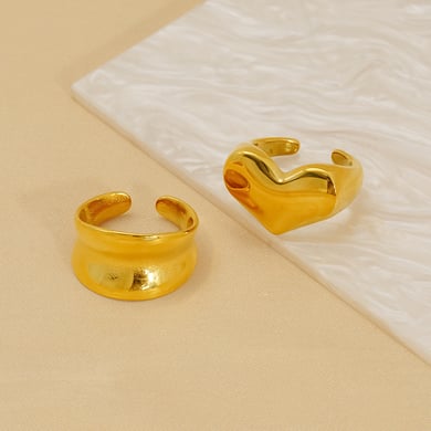 1 Pair Simple Series Classic Women's Adjustable Rings h5 Picture2