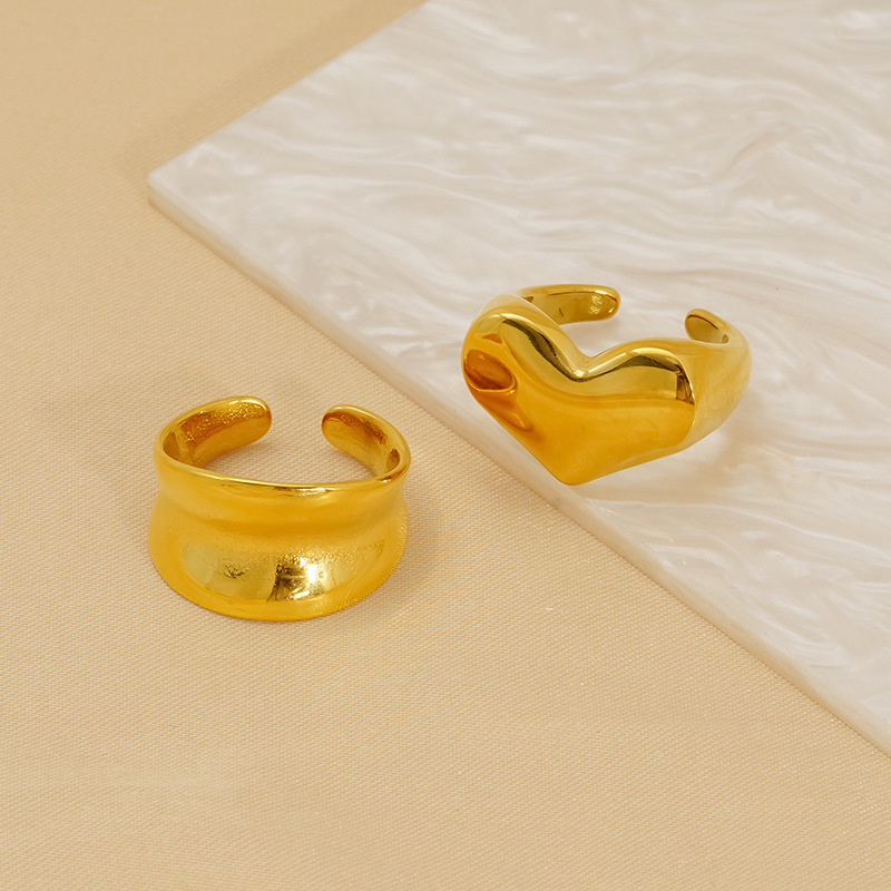 1 Pair Simple Series Classic Women's Adjustable Rings Picture2