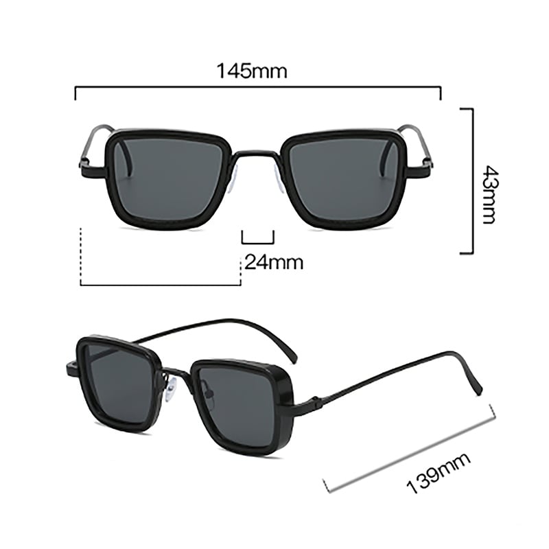 1 Pair Fashionable Series Chic Lightweight Alloy Gold Color Anti-glare Unisex Sunglasses Picture2
