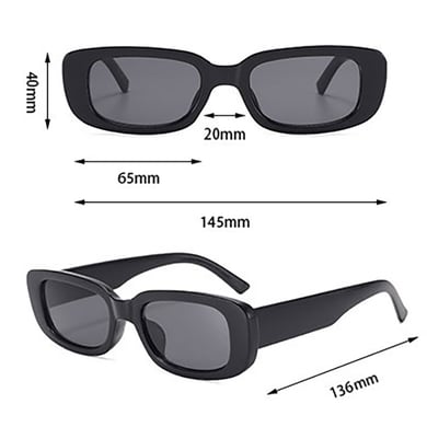 1 paio di occhiali da sole unisex in acrilico acrilico tinta unita giornalieri della serie Simple h5 Immagine2