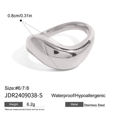 1 pair simple series daily geometric stainless steel  gold plated women single rings h5 