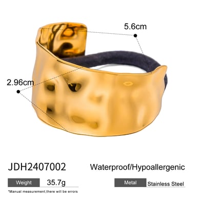 1 Paar Simple Series Einfache geometrische Haarspangen aus Edelstahl mit 18 Karat Vergoldung für Damen h5 
