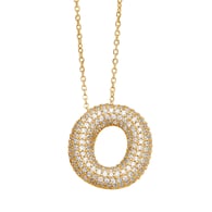 Color dorado / 1 pieza de lujosa serie diaria elegante letra O collares colgantes de cobre para mujer Imagen15