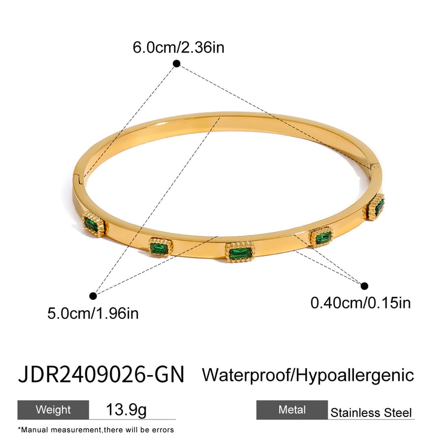 1 Stück Romantische Serie Elegante ringförmige Edelstahl Gold Farbe Überzogene Damen Armreifen 