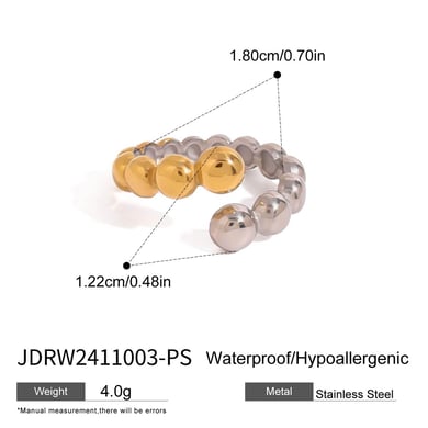 1 Paar einfache Serie Original-Design ringförmige Edelstahl vergoldete Damen-Einzelringe h5 