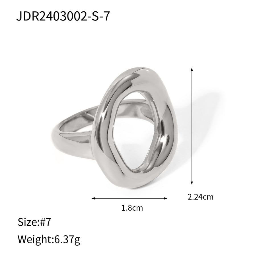 1 stück simple series  ringförmige edelstahl goldfarben plattierte damenarmreifen 