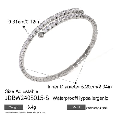 1 Stück luxuriöse Serie Sexy ringförmige Edelstahl vergoldete Damenarmreifen h5 