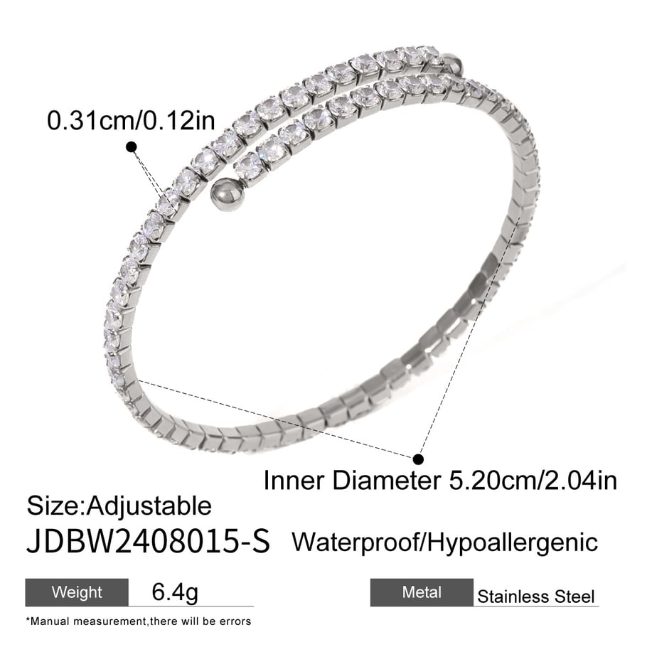 1 Stück luxuriöse Serie Sexy ringförmige Edelstahl vergoldete Damenarmreifen 