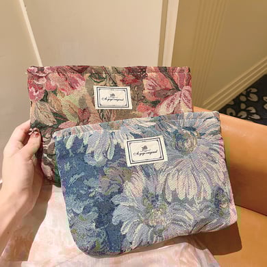 1 Adet Lüks Seri Retro Çiçek Polyester Kadın Çantası h5 Resim2