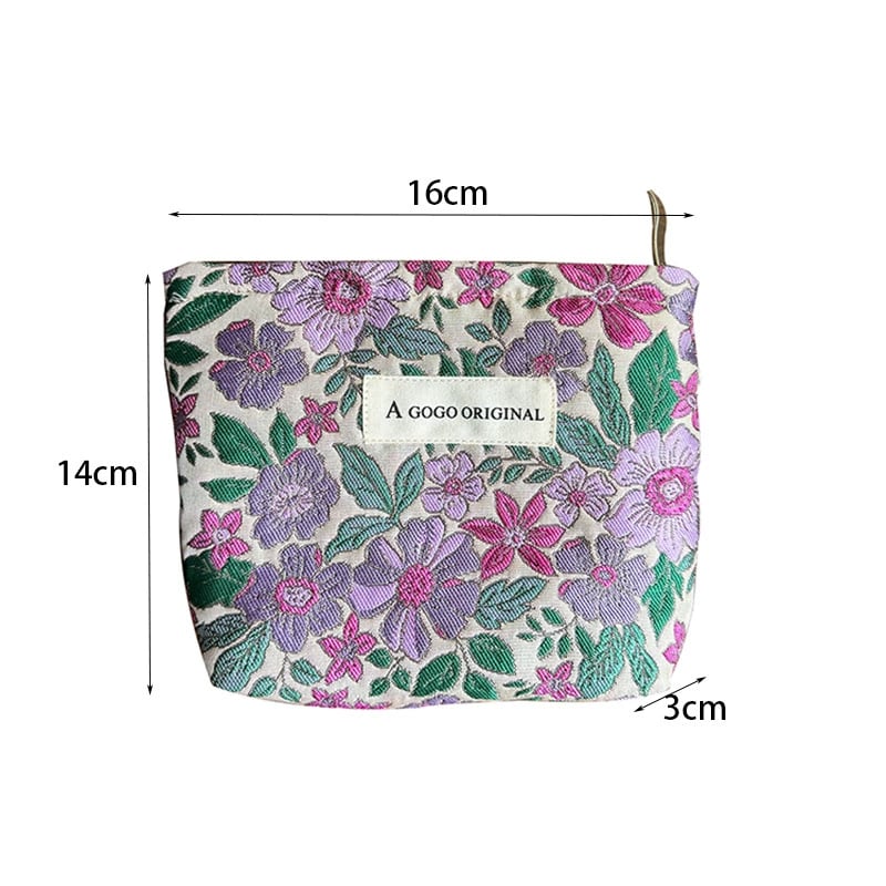 1 Piece Romantic Series Natural Flower Canvas Women's Bags 