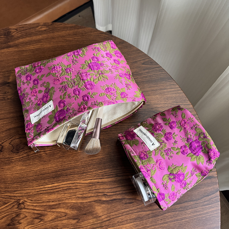 1 Stück luxuriöse Retro-Blumen-Polyester-Damentaschen der Serie Bild2