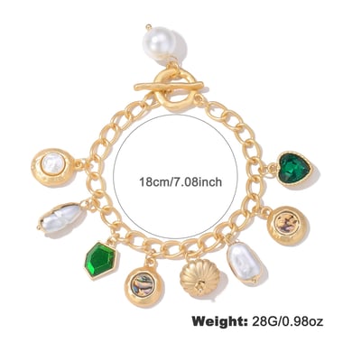 1 Stück Luxuriöse Serie Retro Herz Legierung Damen Charm Armbänder h5 