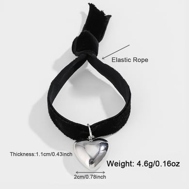 1 Stück Simple Series Classic Heart CCB Damen-Charm-Armbänder h5 