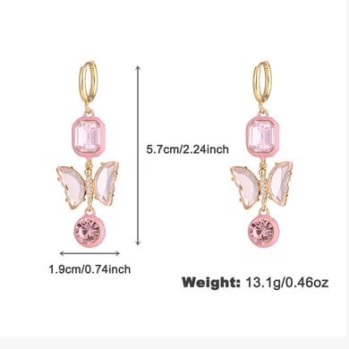 1 Pair Romantic Series Elegant Heart Alloy Women's Earrings Set h5 