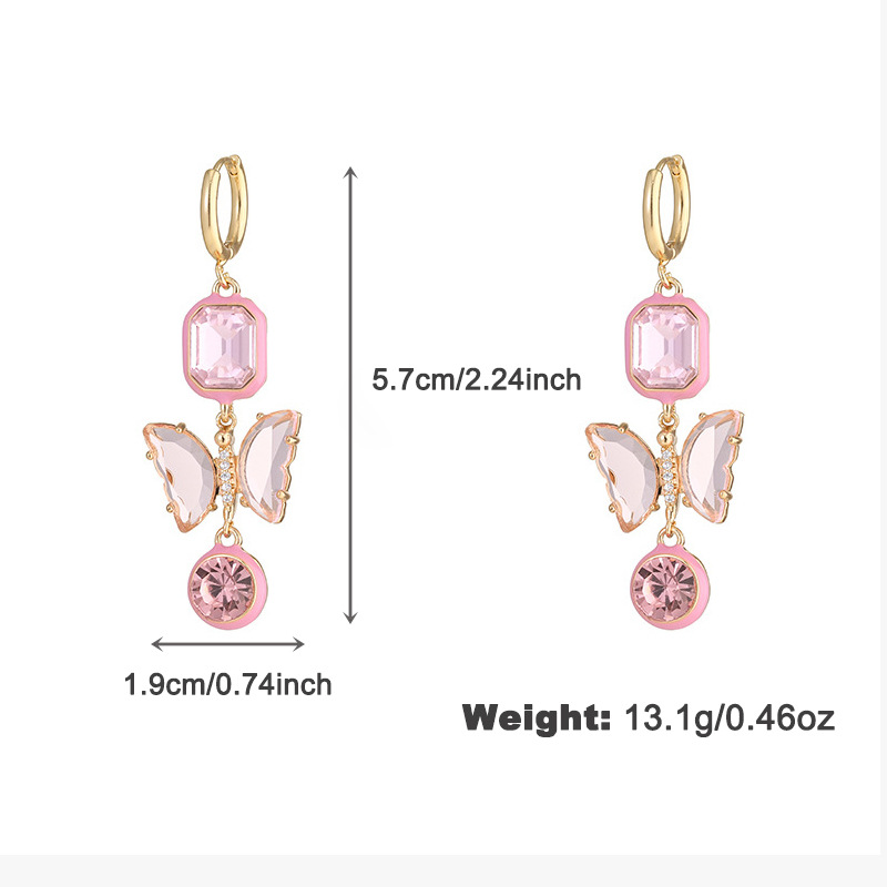 1 Pair Romantic Series Elegant Heart Alloy Women's Earrings Set 