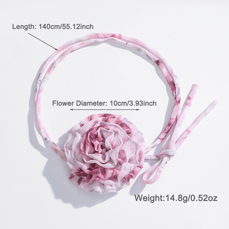 1 Piece Gorgeous Series Designable Flower Shape Organza Lightweight Women's Chokers 