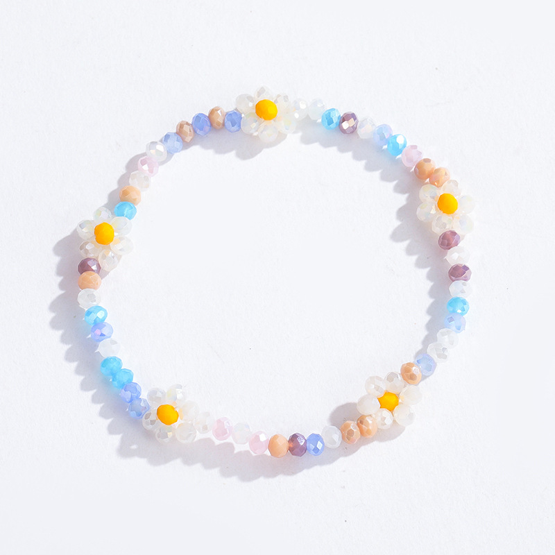 1 Piece Luxurious Series Retro Flower Crystal Women's Beaded Bracelets 
