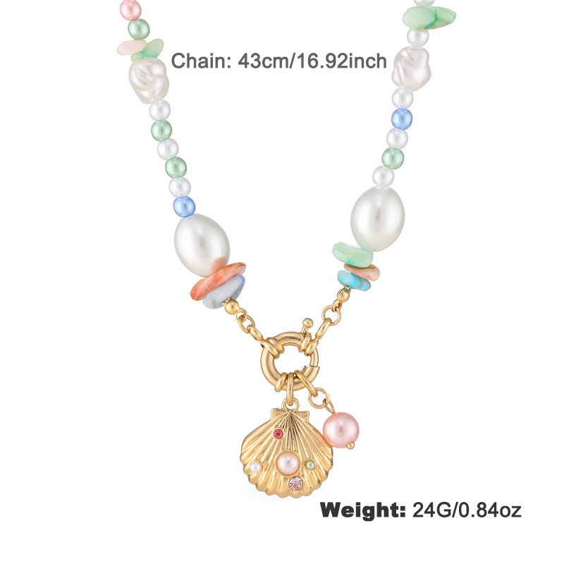 1 Piece Marine Series Designable Vacation Seashell Exquisite Women's Pendant Necklaces 