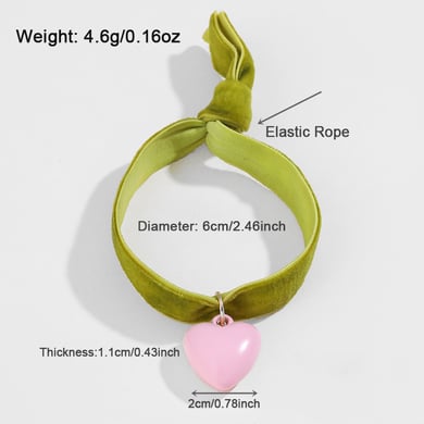 1 Piece Luxurious Series Classic Gorgeous Heart Shape Velvet Women's Charm Bracelets h5 
