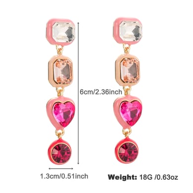 1 Piece Dazzling Style Chic Pink Heart & Butterfly Shape Gold Color Alloy Women's Charm Bracelets h5 