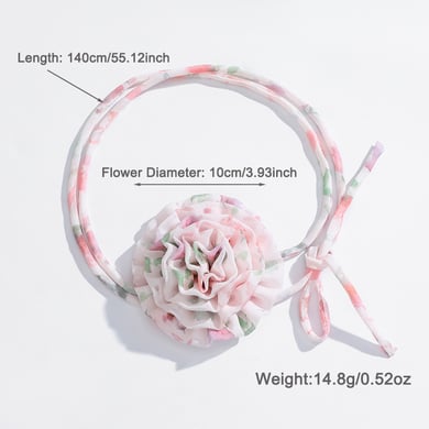 1 Piece Gorgeous Series Designable Flower Shape Organza Lightweight Women's Chokers h5 