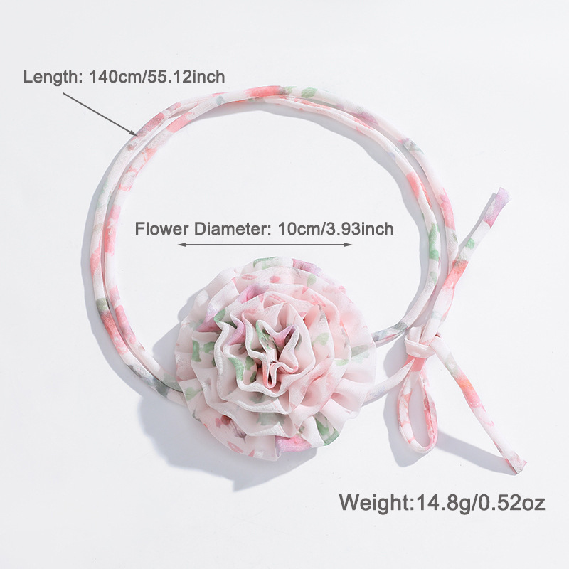1 Piece Gorgeous Series Designable Flower Shape Organza Lightweight Women's Chokers 