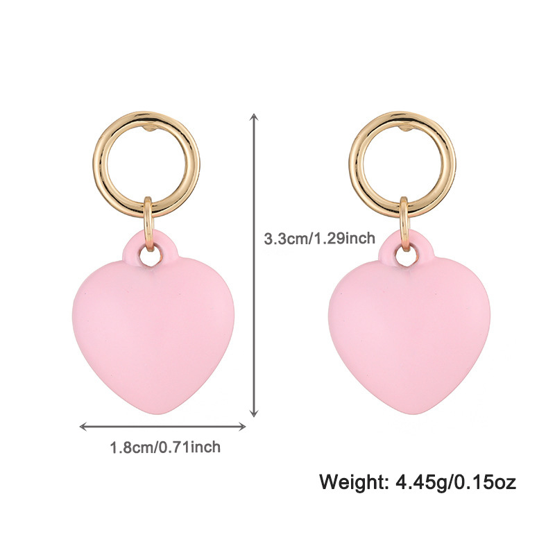 1 Piece Designable Series Sweet Color of Macaron Heart Shape Alloy Women's Beaded Necklaces 