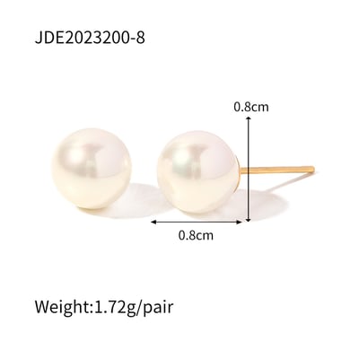 Gold retro brushed ball earrings niche design high-end earrings for women 2023 new popular pearl earrings h5 
