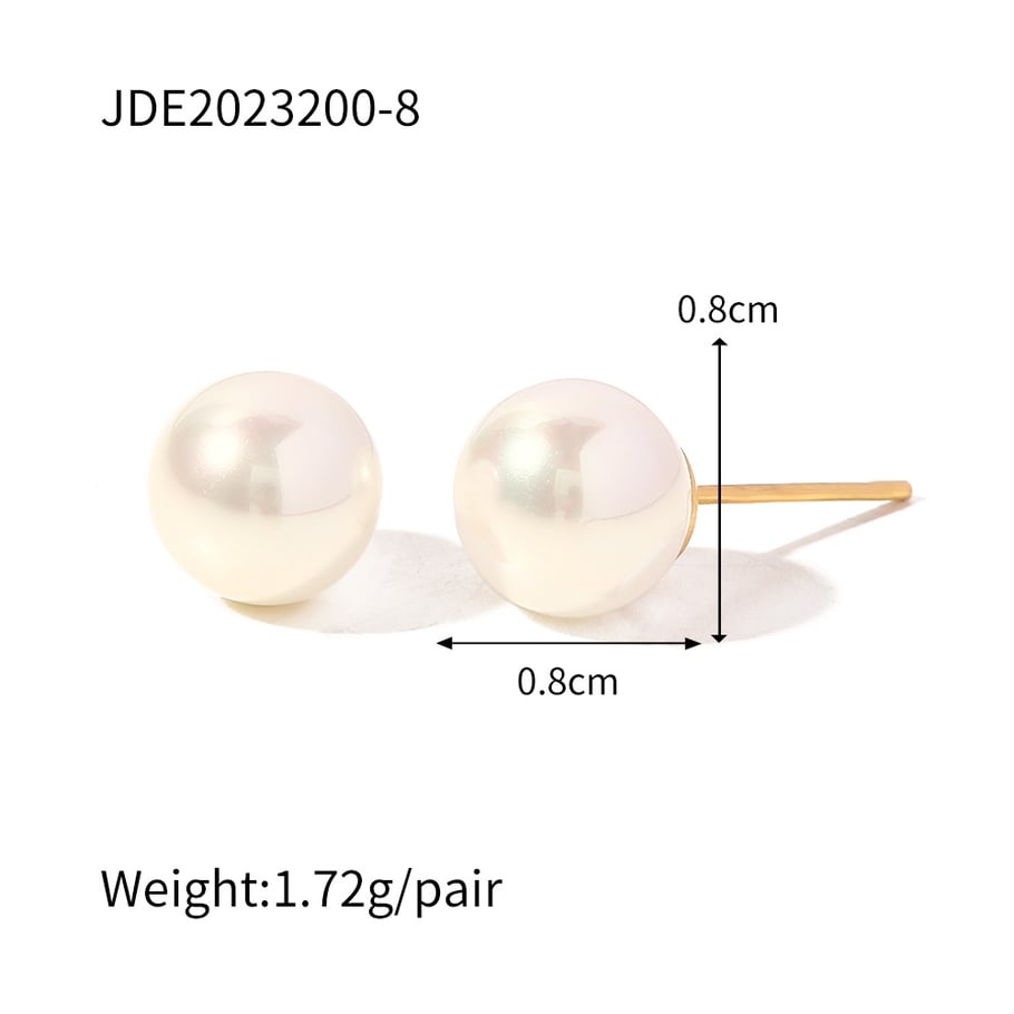 Gold retro brushed ball earrings niche design high-end earrings for women 2023 new popular pearl earrings 