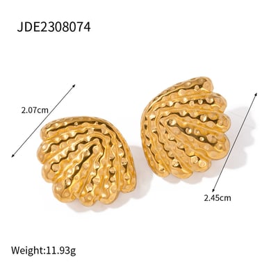 Cross-border summer new shell series stainless steel earrings ins net red same beach style high-grade titanium steel earrings h5 