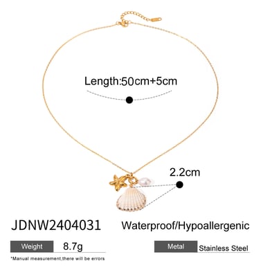 French new ocean series pearl accessories new products European and American cross-border fashion all-match starfish shell necklace jewelry h5 