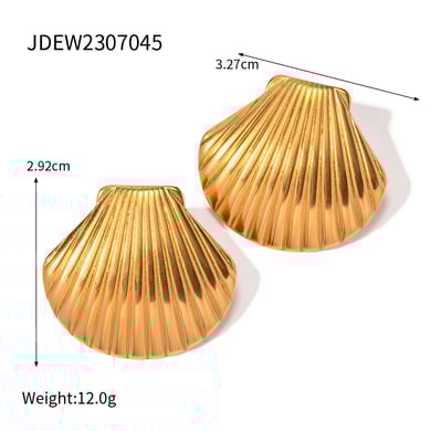 European and American new marine element series jewelry for women, high-end luxury niche titanium steel earrings and necklace accessories wholesale h5 