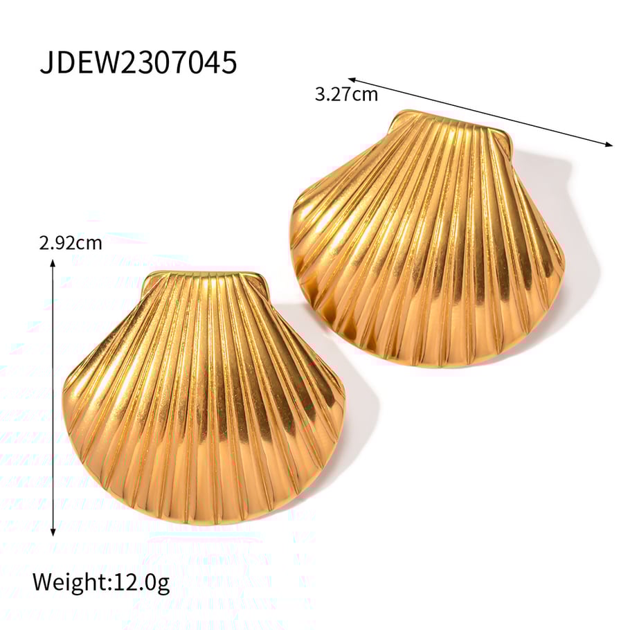 European and American new marine element series jewelry for women, high-end luxury niche titanium steel earrings and necklace accessories wholesale 