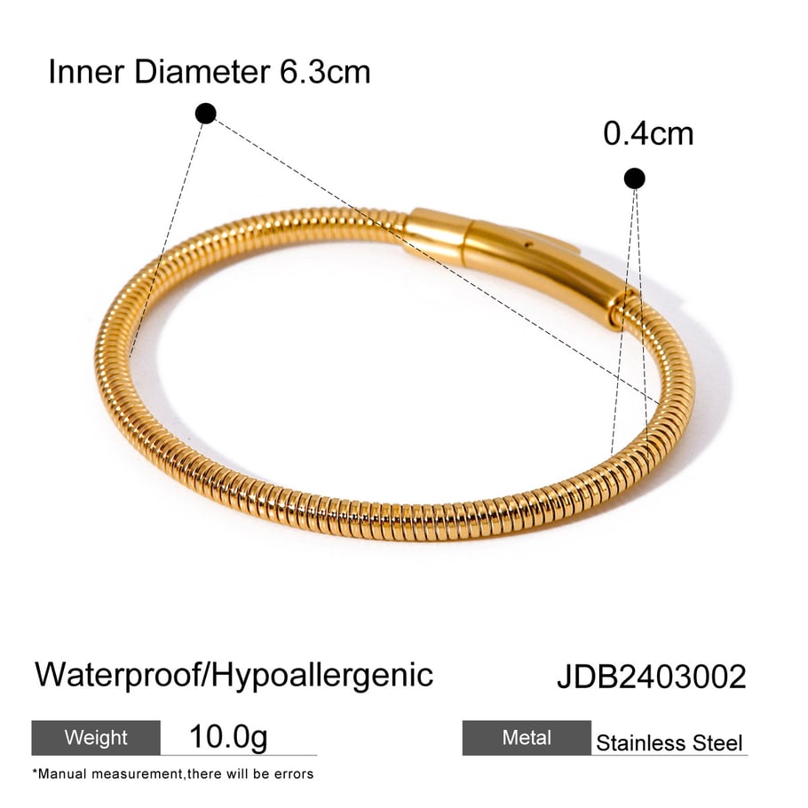 Europäisches und amerikanisches schlichtes Armband aus 16 Karat Gold und Edelstahl im kalten Stil mit einzigartigem Design und rundem Goldarmband mit Schlangenknochenkette Bild2