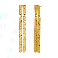 Vintage Small Gold Bar Earrings - Gold 