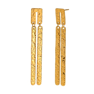 1 Pair Classic Series Elegant Geometric Stainless Steel   Gold Color  Women's Drop Earrings h5 