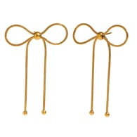 Simple Line Butterfly Earrings-Gold 