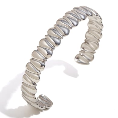 1 Piece Simple Series Classic Droplet Stainless Steel   Gold Color  Women's Bangles h5 