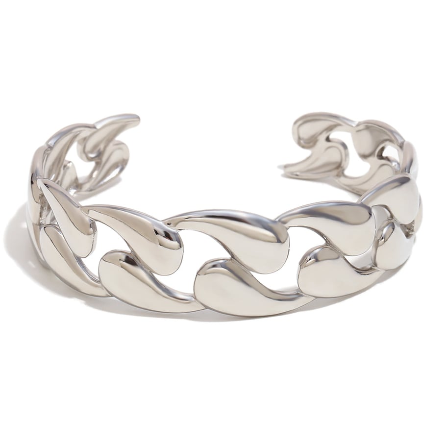 1 Piece Luxurious Series Simple Twist Stainless Steel   Gold Color  Women's Bangles 