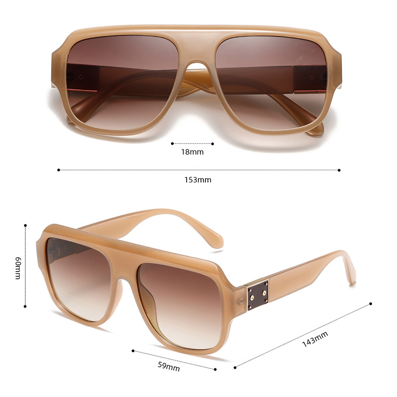 1 Pair Simple Series Casual Solid Color Plastic Women's Sunglasses Picture5