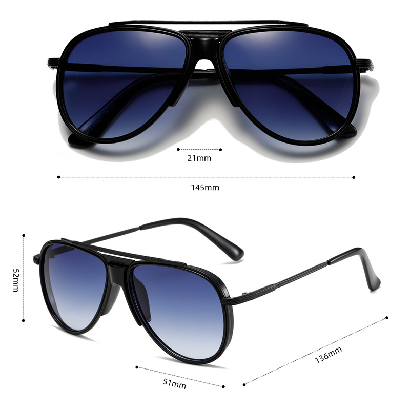 1 Stück Simple Series Lässige einfarbige Unisex-Sonnenbrille aus Legierung Bild6