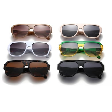 1 Pair Simple Series Casual Solid Color Plastic Women's Sunglasses h5 Picture3