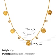 XL366WEG gold necklace 