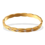 SZ211WEG White Diamond Gold Bracelet 