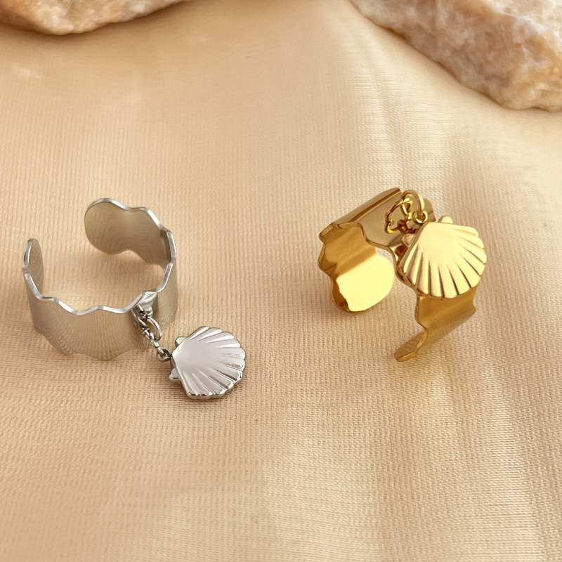 1 Stück Simple Series Casual Turtle Edelstahl Goldfarben Damen Verstellbare Ringe Bild2