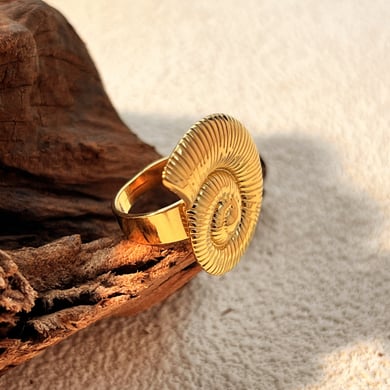 1 Stück Simple Series Retro Turtle Edelstahl Goldfarben Damen Verstellbare Ringe h5 