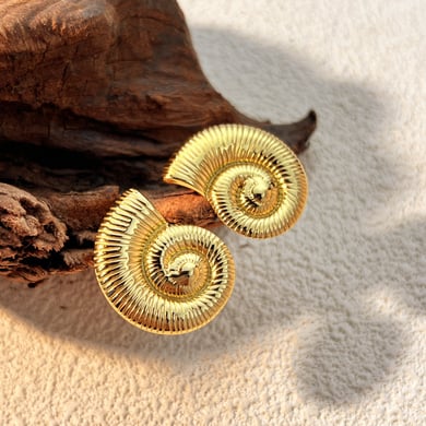 1 Piece Vacation Style Retro Marine Seashell Stainless Steel Gold Color Women's Adjustable Rings h5 