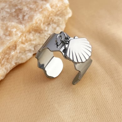 1 Stück Simple Series Casual Turtle Edelstahl Goldfarben Damen Verstellbare Ringe h5 