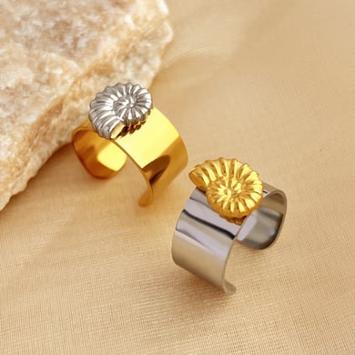 1 Stück Simple Series Niedliche Schildkröte Edelstahl Goldfarben Verstellbare Damenringe h5 Bild2