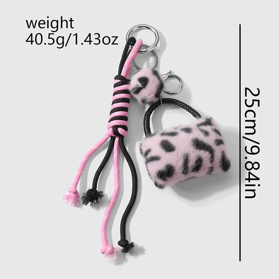 1 Stück Romantische Serie Retro Leopardenmuster Legierung Damen Taschenanhänger Bild2